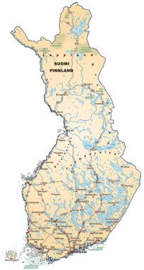 Map of Finland clipart