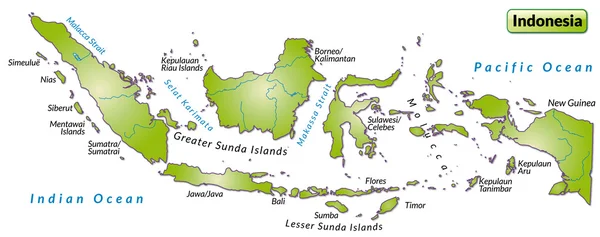 Karte von Indonesien — Stockvektor