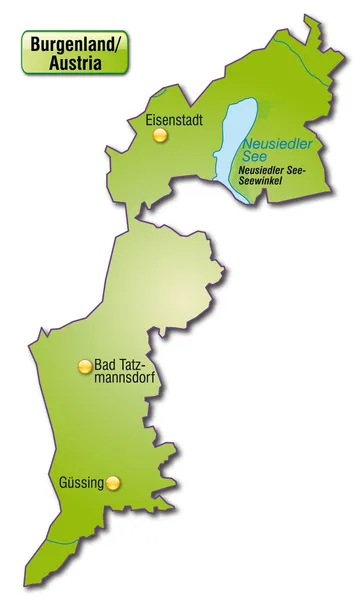 Mapa burgenland — Wektor stockowy