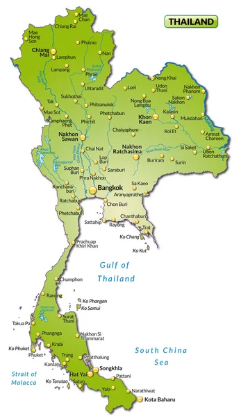 แผนที่ประเทศไทย — ภาพเวกเตอร์สต็อก