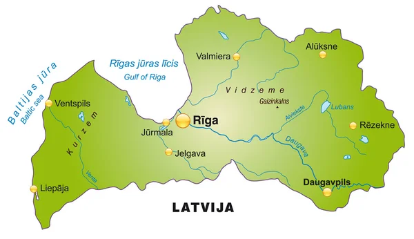 Map of Latvia — Stock Vector