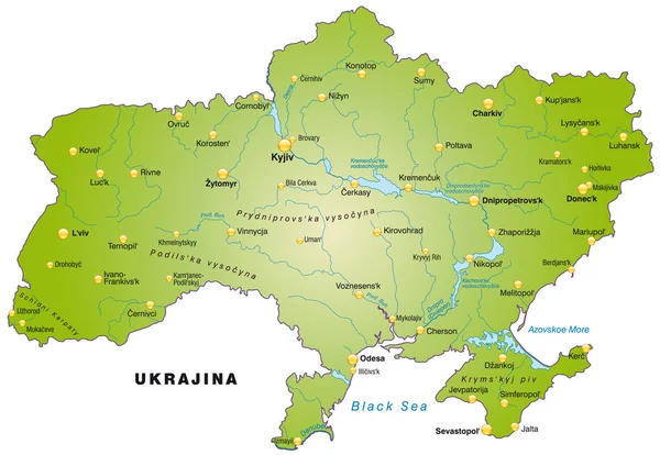 La carte de L'Ukraine — Image vectorielle