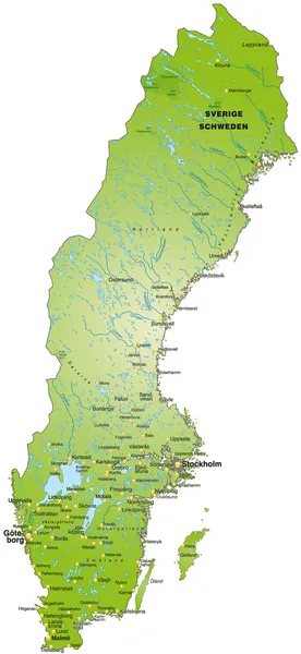 Карта Швеції — стоковий вектор