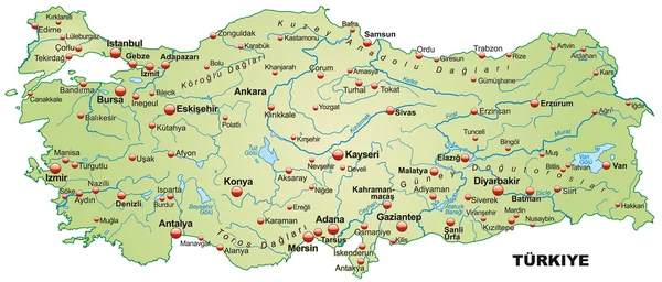 Türkiye Haritası — Stok Vektör