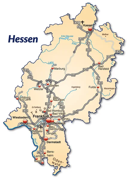 El mapa de Hesse — Vector de stock