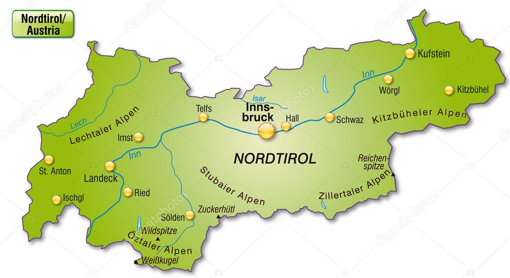 tirol karta karta över tyrol — Stock Vektor © artalis #39341801 tirol karta