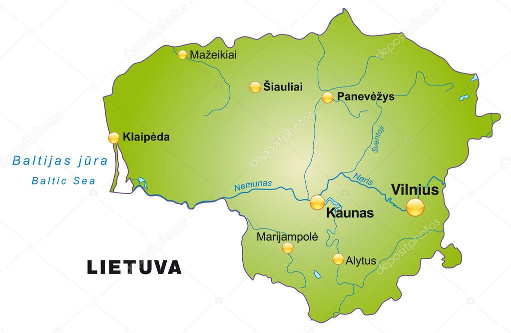 Map of Lithuania