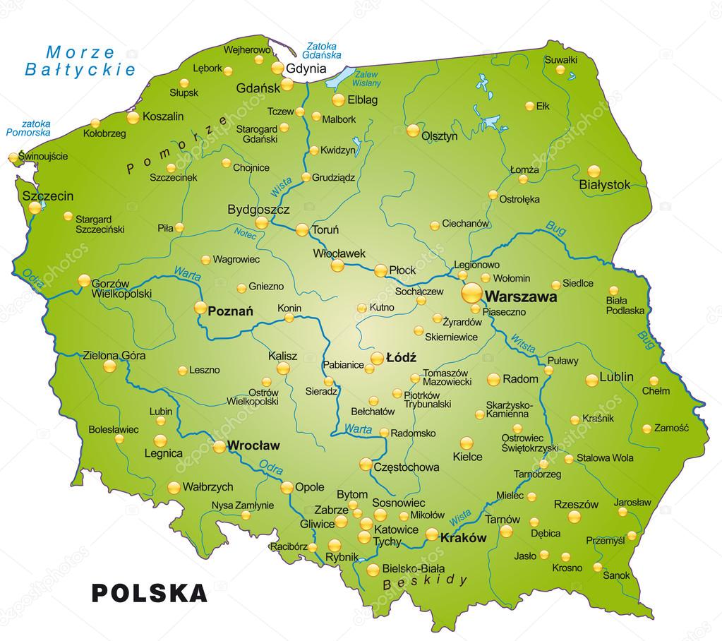 Map of Poland