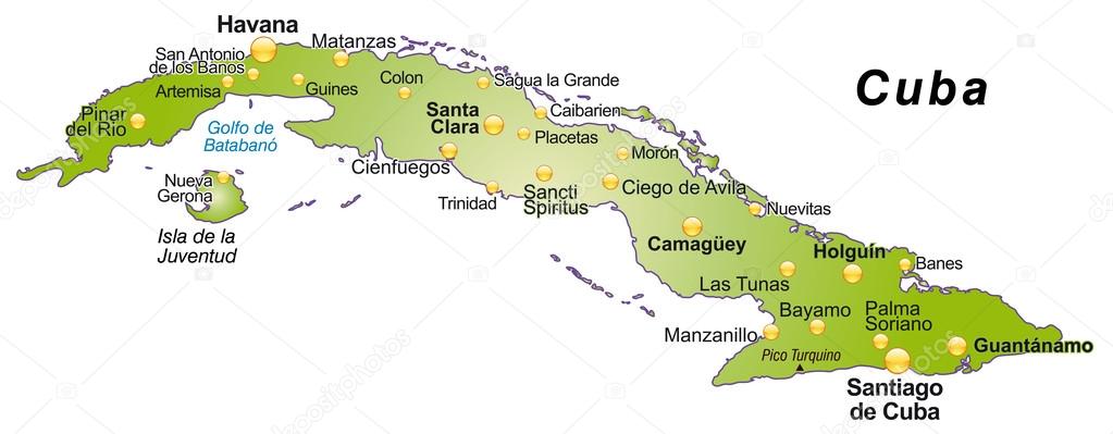 mapa kuby Mapa Kuby — Grafika wektorowa © artalis #39342871 mapa kuby