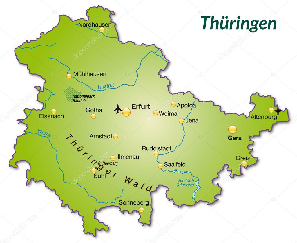 Map of thuringia