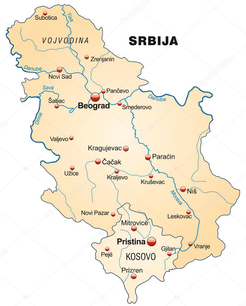 Map of Serbia