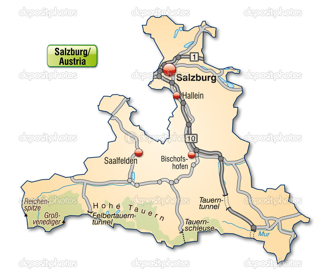 kaart van salzburg — Stockvector © artalis #39347847 kaart van salzburg — Stockvector © artalis #39347847