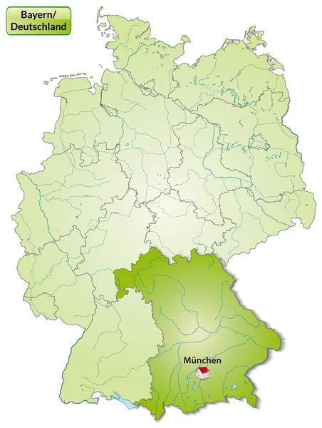 バイエルン州の地図 — ストックベクタ