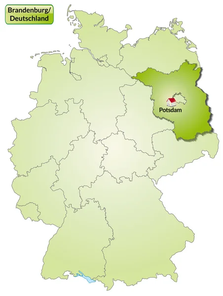 Brandenburg Haritası — Stok Vektör