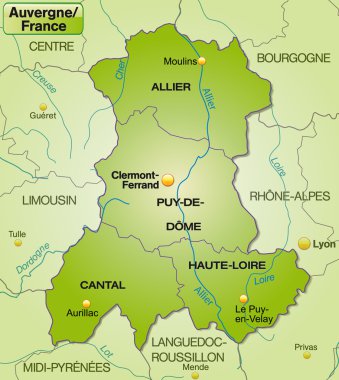 auvergne Haritası