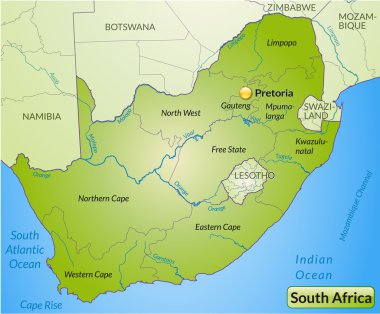 Güney Afrika haritası