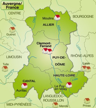 auvergne Haritası