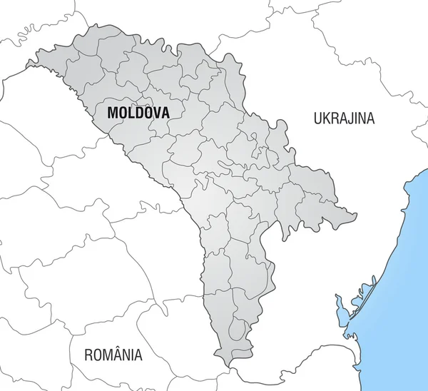 Mapa Mołdawii — Wektor stockowy