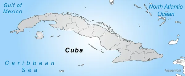 क्यूबा का नक्शा — स्टॉक वेक्टर