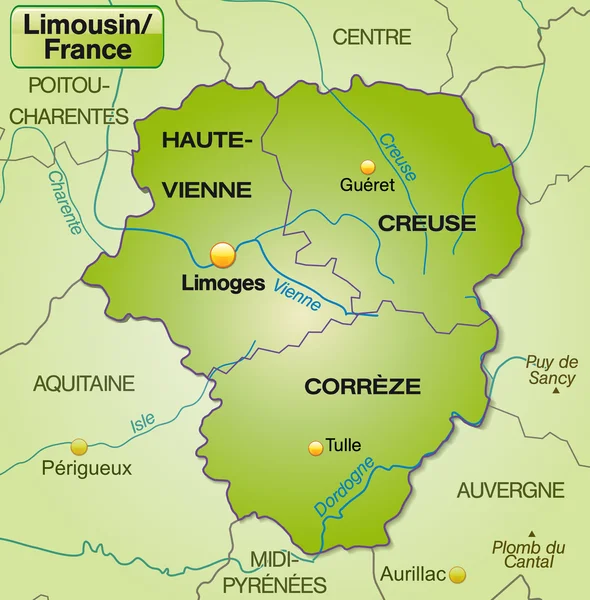 Karte der Limousine — Stockvektor