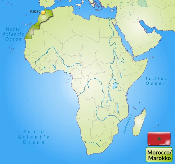 Mapa Maroko — Wektor stockowy
