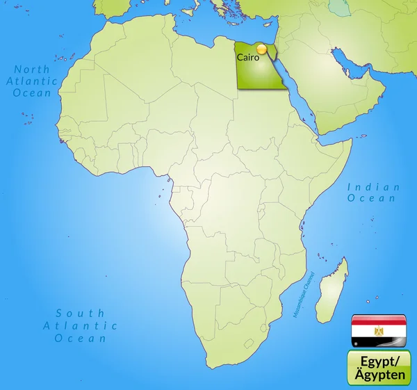 이집트의 지도 — 스톡 벡터