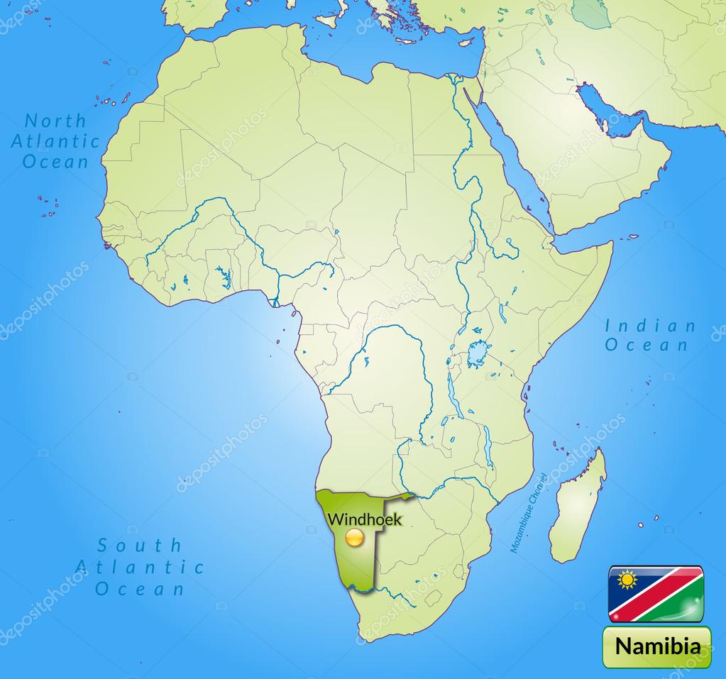 Mapa Online De Namibia Vector Grafico Vectorial C Artalis Imagen 40898321