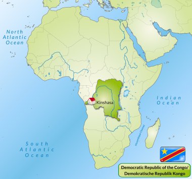Demokratik Kongo Cumhuriyeti Haritası