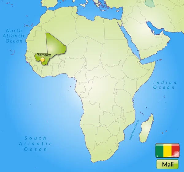 Mapa de mali — Archivo Imágenes Vectoriales