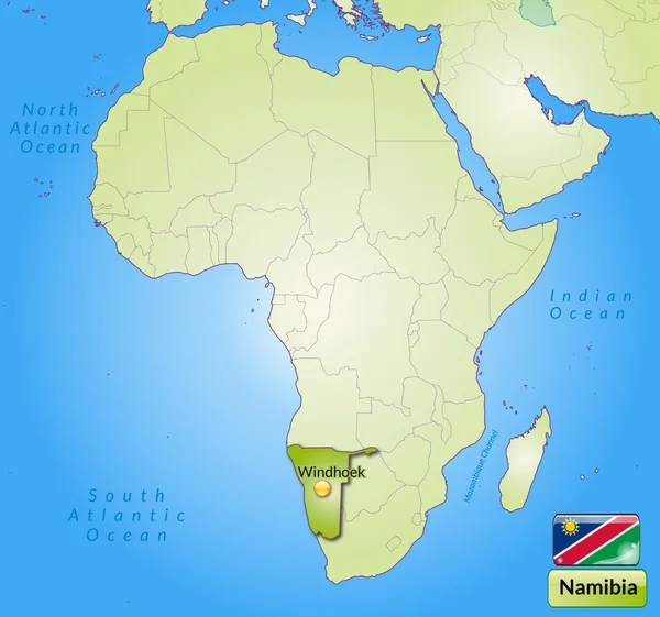 Mapa online de Namibia — Archivo Imágenes Vectoriales