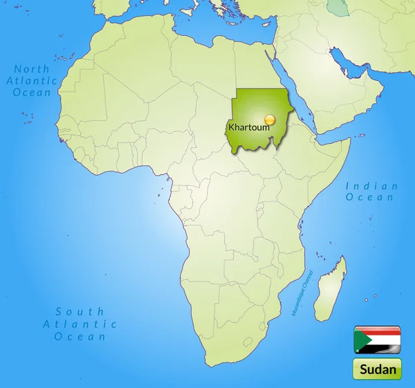 Karte von Sudan — Stockvektor