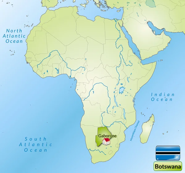 Botsvana Haritası — Stok Vektör