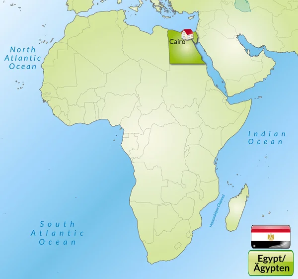 Χάρτη της Αιγύπτου — Διανυσματικό Αρχείο