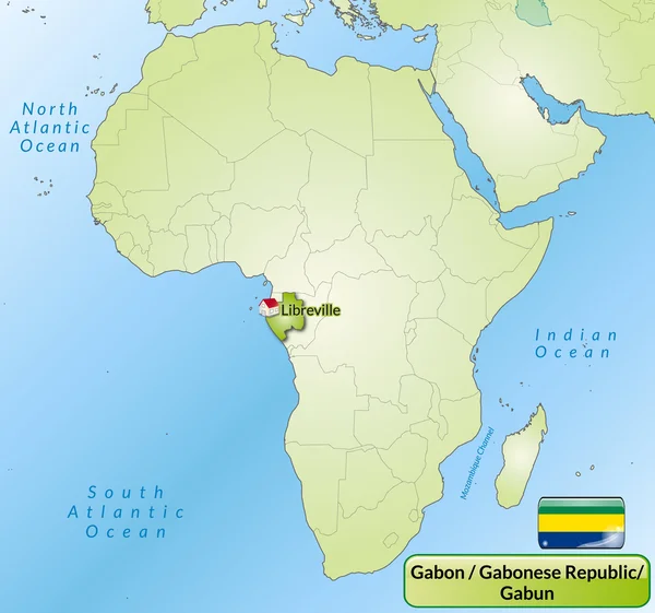 La mappa di gabon — Vettoriale Stock