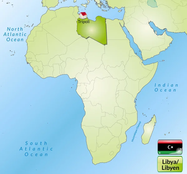 La mappa di Libia — Vettoriale Stock