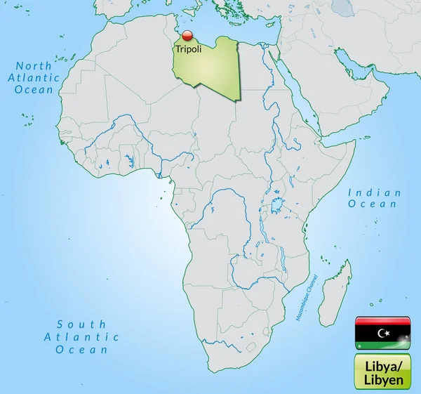 Karte von Libyen — Stockvektor