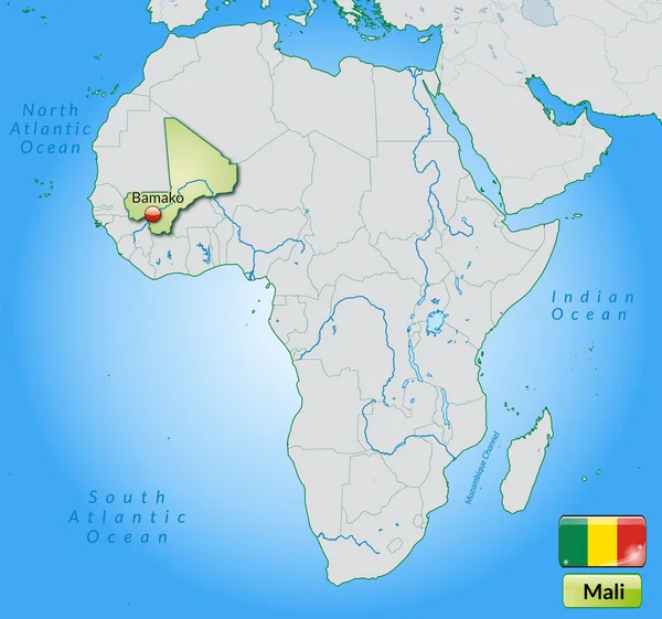 Karte von Mali — Stockvektor
