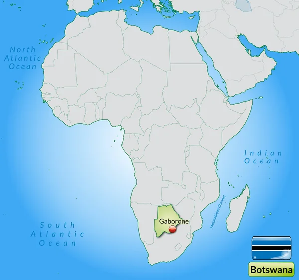 El mapa de Botswana — Archivo Imágenes Vectoriales