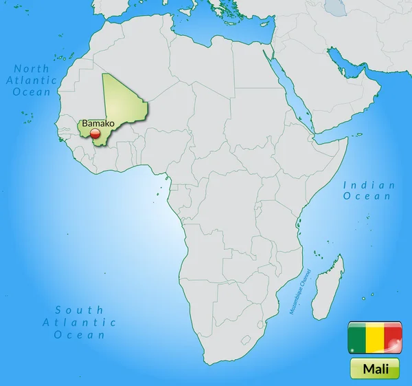 Χάρτης του Μάλι — Διανυσματικό Αρχείο