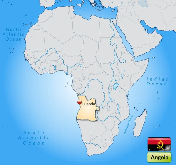 La mappa di angola — Vettoriale Stock