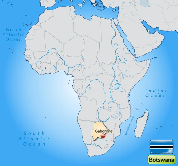 El mapa de Botswana — Archivo Imágenes Vectoriales