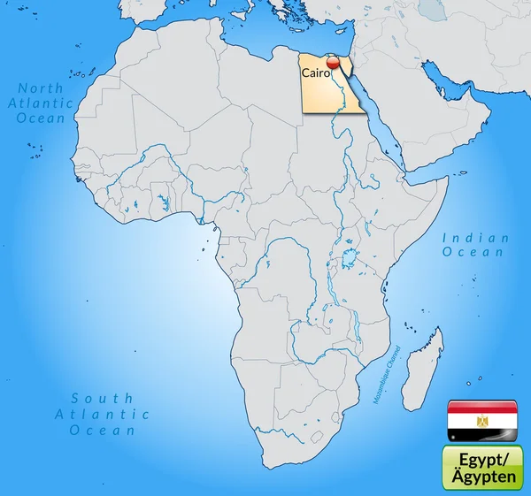 Karte von Ägypten — Stockvektor