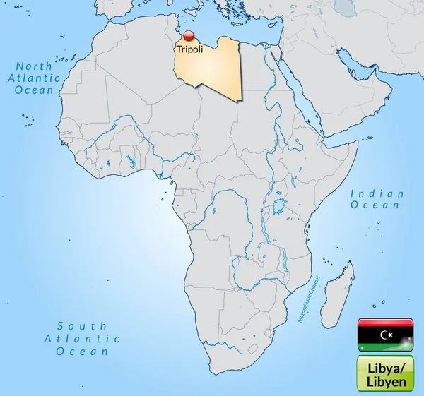 Kort over Libyen – Stock-vektor