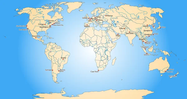 Mapa do mundo —  Vetores de Stock