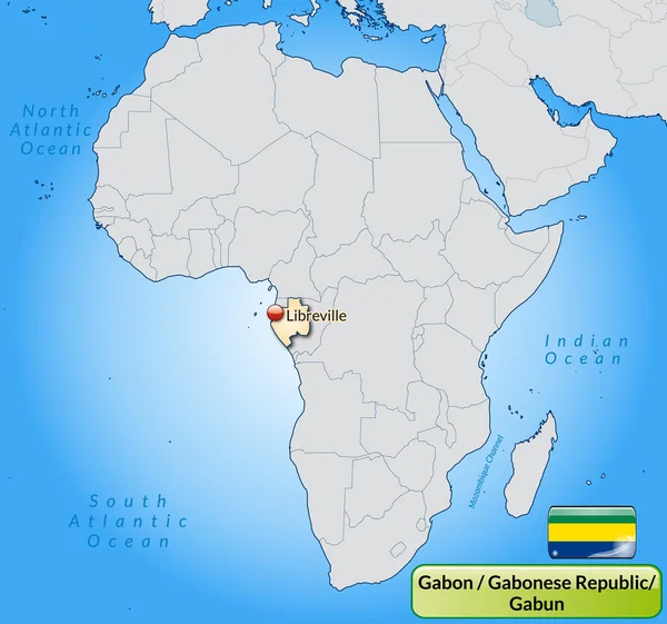 Карта Габона — стоковый вектор