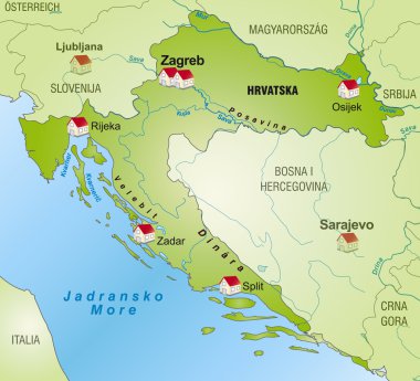 Hırvatistan Haritası