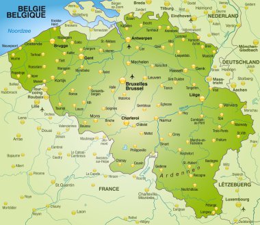 Map of Belgium clipart