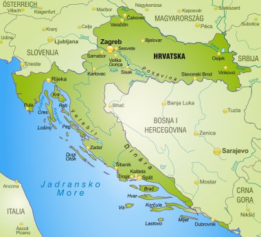 Hırvatistan Haritası