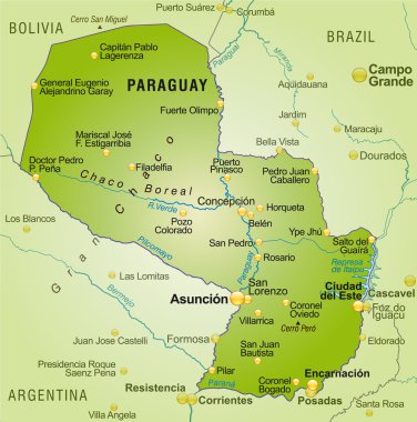 paraguay Haritası