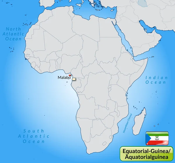Mapa da Guiné Equatorial — Vetor de Stock